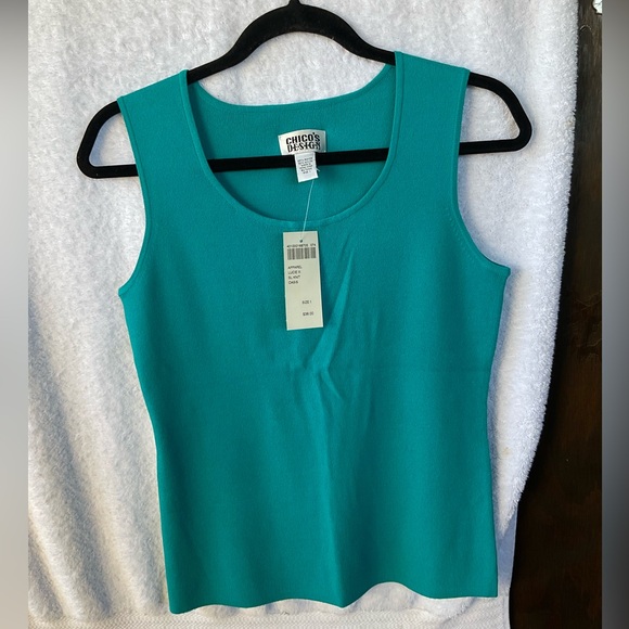 Chico’s Apparel Lucie 3 Sleeveless Knit Oasis; NWT; M/8 - Picture 5 of 12